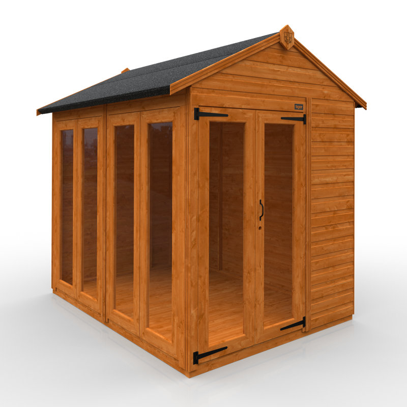 8x6w TigerFlex® Shiplap Apex Full Pane Summerhouse