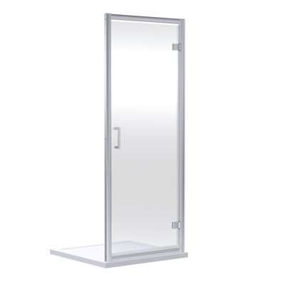 Bayswater 760mm Chrome Hinged Shower Door 6mm Glass