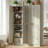 ‌23.6" Extra Tall Arch Storage Cabinet - 4 Door Wooden Pantry, Adjustable Shelves, Freestanding For Dining/Living Room-1206722399