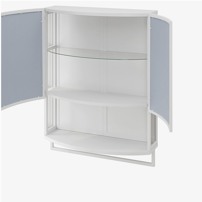 Armoire penderie à deux portes en verre 62 ", 23,62" avec garde-robe incassable et moderne