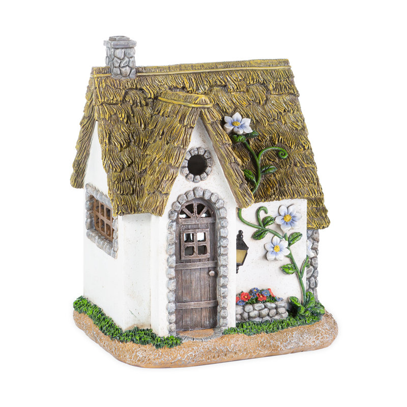 Miniature féerique jardin solaire maison en pierre anglaise