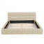 Grand lit plateforme tapissier avec tissu épais-382110342