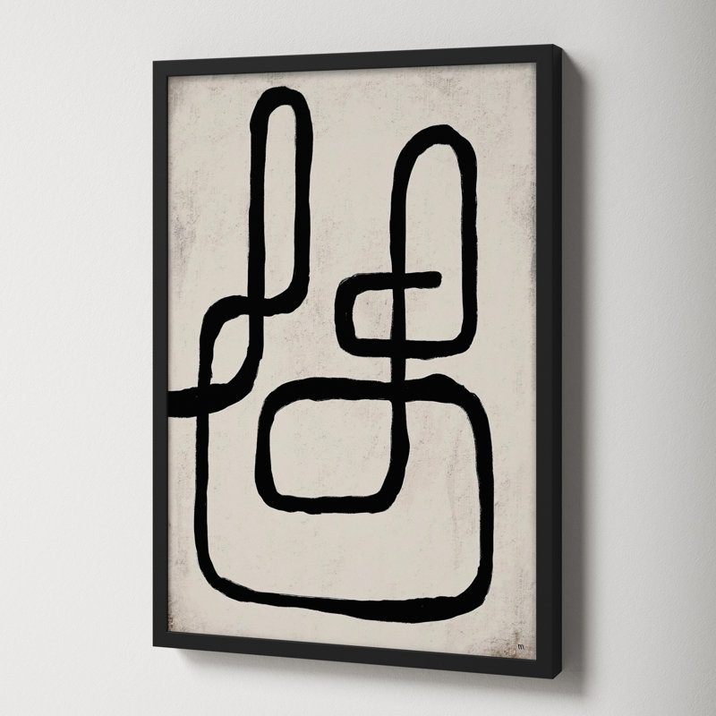 Linework 1 by StudioM, Black Framed Paper, 20" H x 14" W x 1.25" D