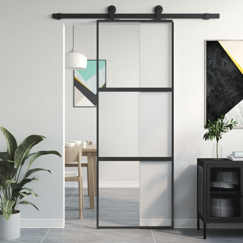 Aesa Glass Sliding Doors, 205cm H x 76cm W