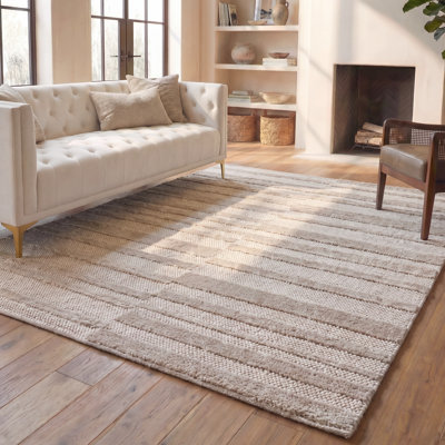 Natura 231 tissé à la main 60% laine; 30% de fil pour animaux de compagnie; Tapis abstrait 10% coton