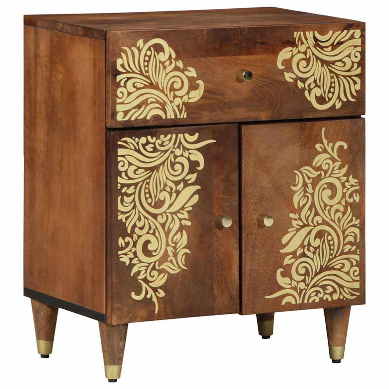50cm W Solid Wood Bedside Table