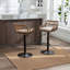 Ensemble de 2 tabourets de bar pivotants modernes COOLMORE avec repose-pieds réglables pour la cuisine-1982550393