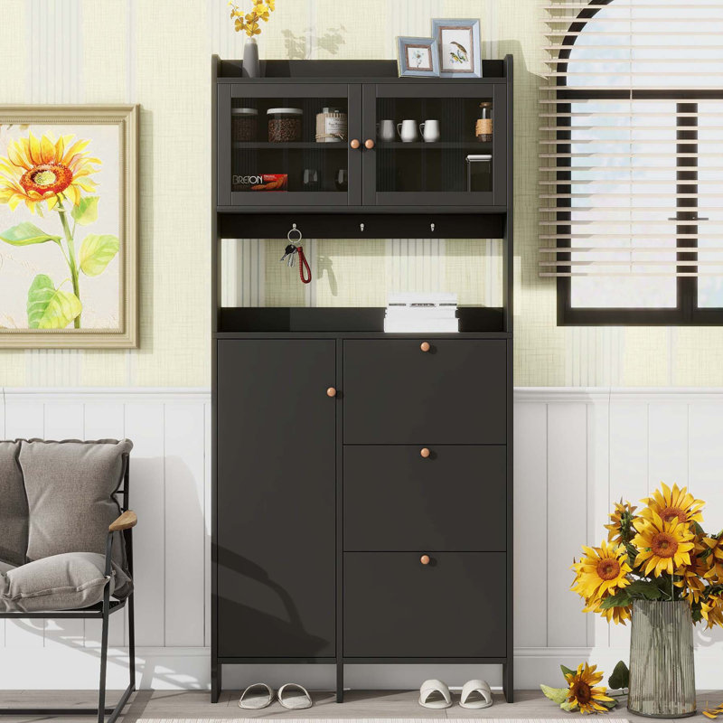 Phillys Shoe Storage Cabinet, Black