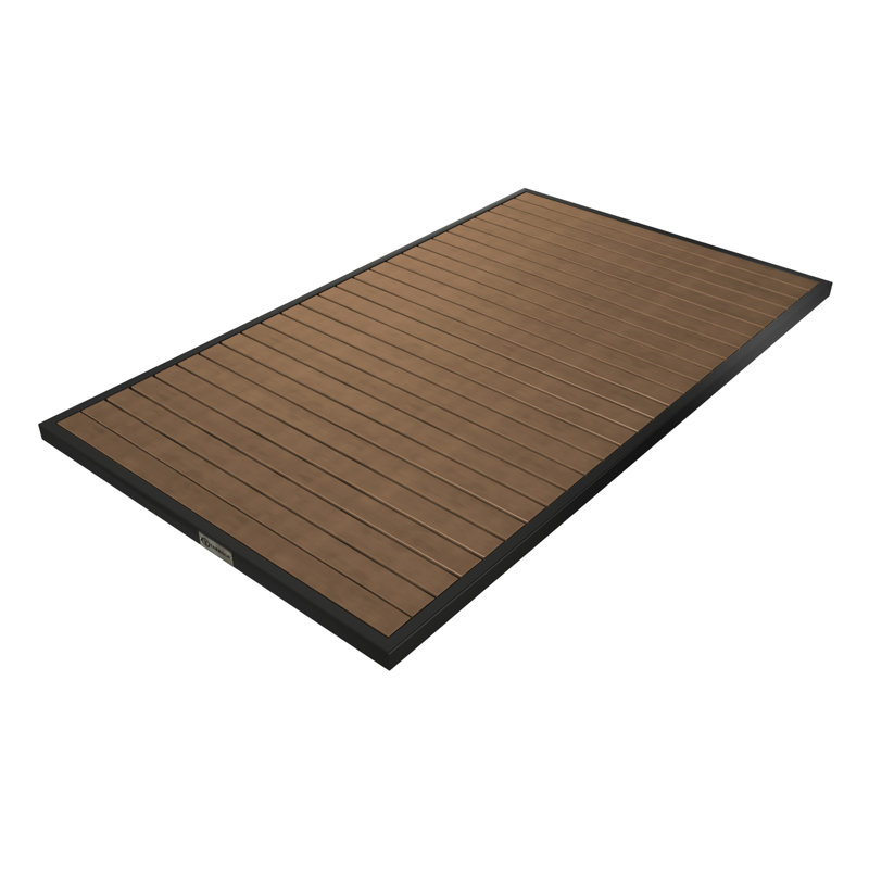 Manufactured Wood Rectangular Square Edge Table Top, 48" L x 28" D, Black/Cocoa