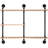 Industrial Pipe Shelf, 43.3In Heavy Duty 3-Tier Rustic Wall Mounted Bookshelf For Study, Kitchen, Living Room, And More