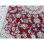 Tapis zone rectangulaire rouge/ivoire 4 pi 8 po x 6 pi 9 po one-of-kind à la main noué la Beane