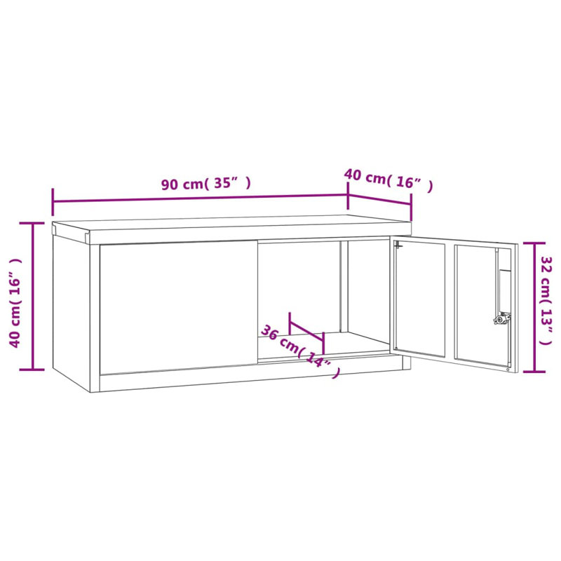 Meiquen Storage Cabinet, Anthracite