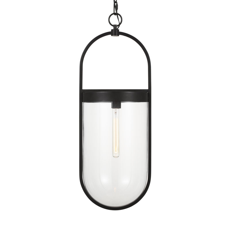 1 - Light Single Pendant, Aged Iron, 31.125" H x 10.75" W x 11.5" D