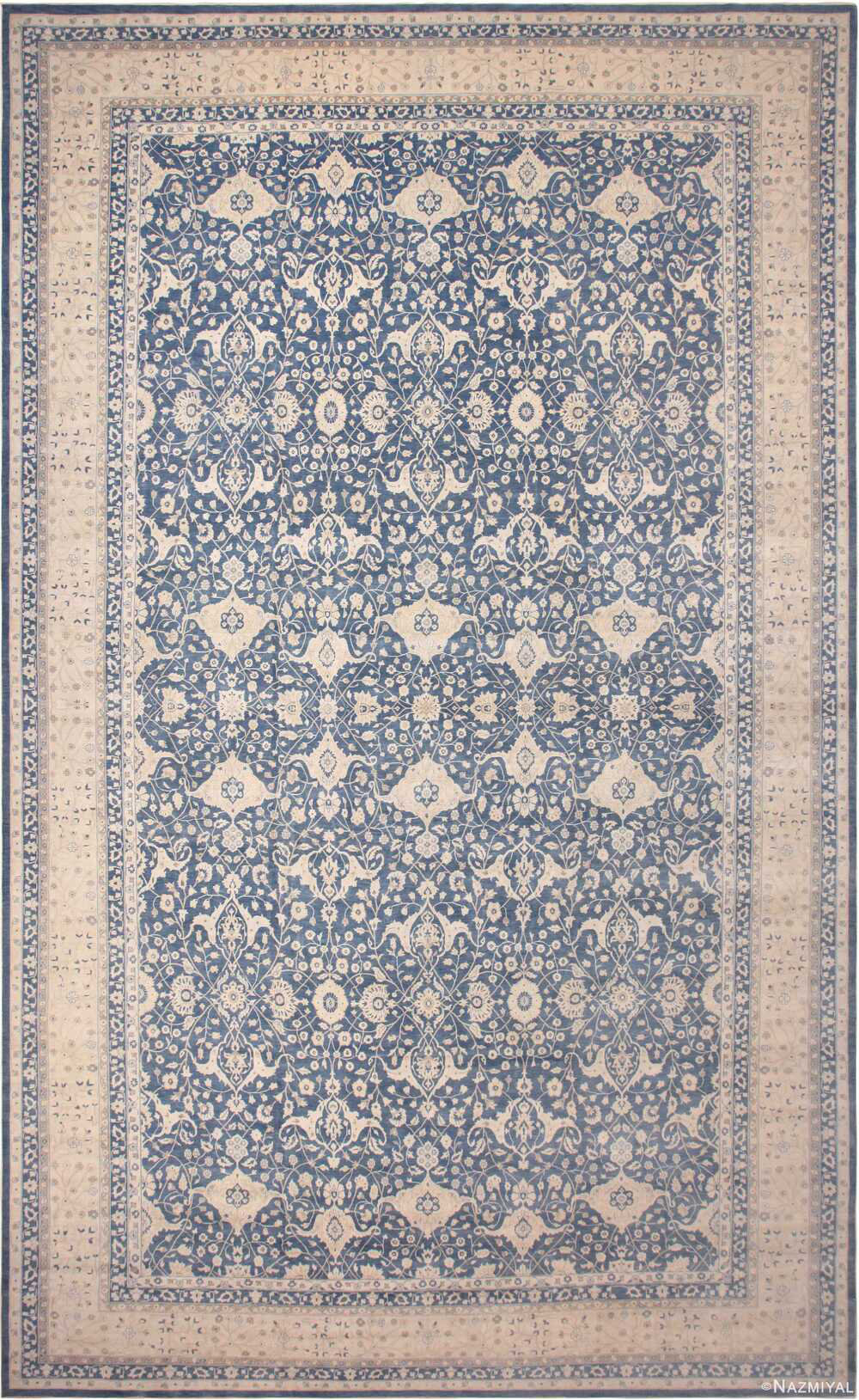 NAAR PAYAS Collection 5X7 Grey / Blue / Traditional Area Rug