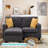 Khalsa 58'' Wide Square Arm Modular Loveseat Sofa-1677216332