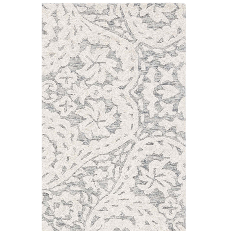 Tapis ivoire / gris Alaxandra 477, Rectangle 10 pi x 14 pi