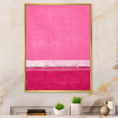 Rose fuchsia et blanc Colorfields II - reproduction d'art moderne et contemporaine sur toile