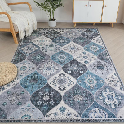 Floral 150cm X 150cm Area Rug