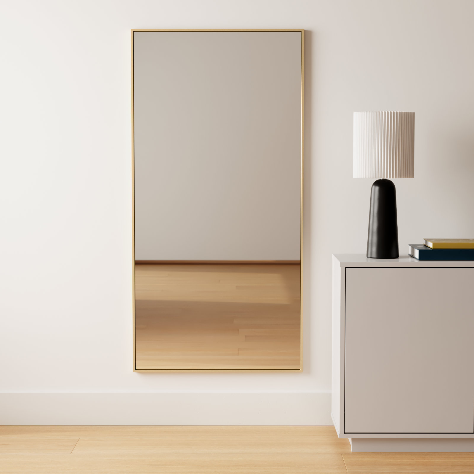 Sabine Accent Mirror, 60" x 30", Brass
