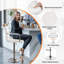 Tabouret de bar pivotant en velours et en polyuréthane pivotant Brychan-1394896345