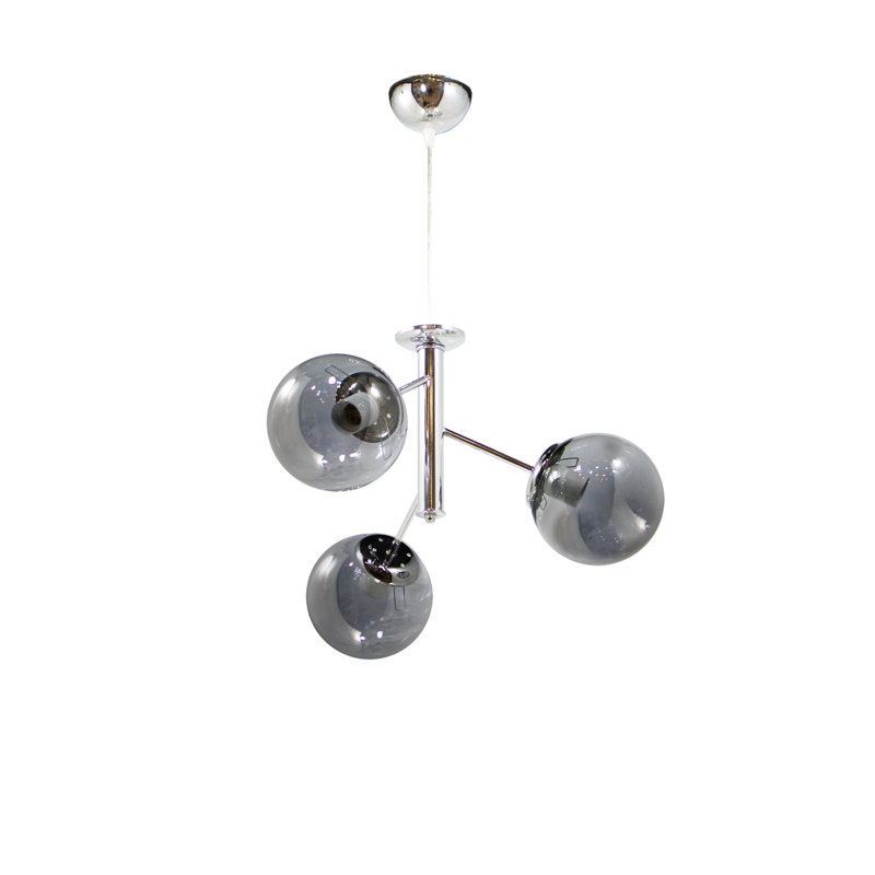 Akono 3 - Light Cluster Pendant, Grey, Chrome
