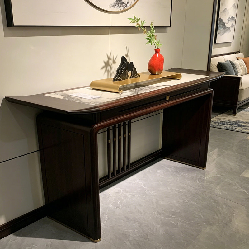 Nouvelle console de style chinois, 35.4" H x 66.1" W x 15.7" D