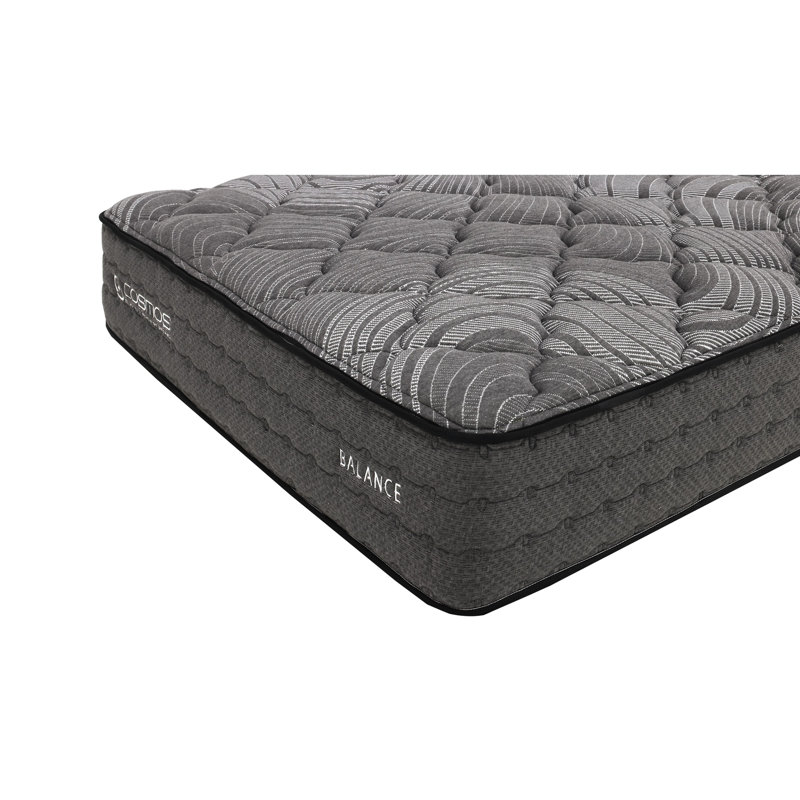 Très grand lit de 12 po avec unité de poche, mousse à mémoire de forme, couleur principale grise, tique douce de 380 g / m², mousse de luxe compressée et de taille, super