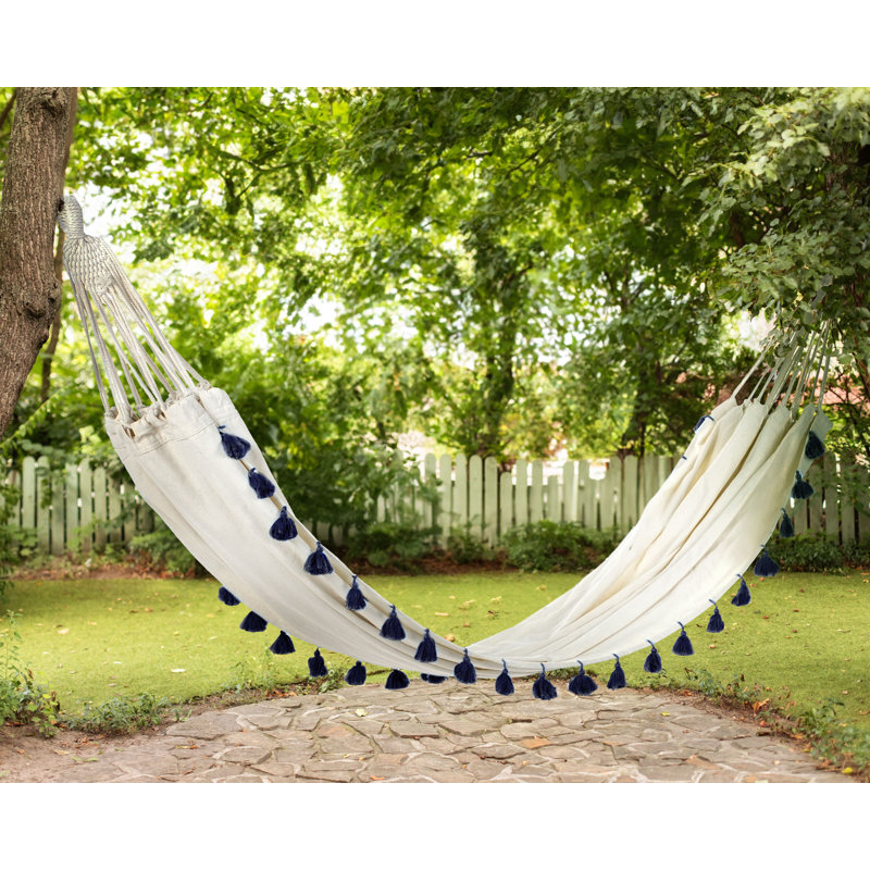 Hammock VERCELLI Cotton, Beige/Dark Blue