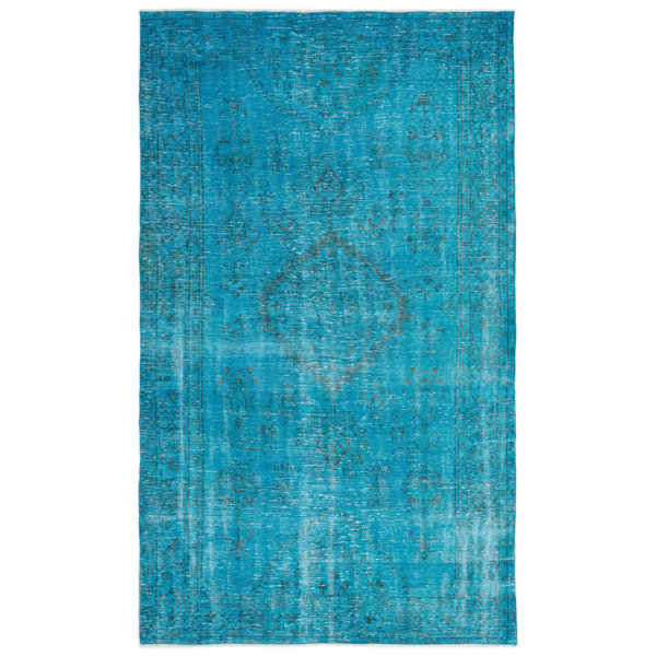 Lofy Atina Wool Turquoise Indoor/Outdoor Rug | Wayfair