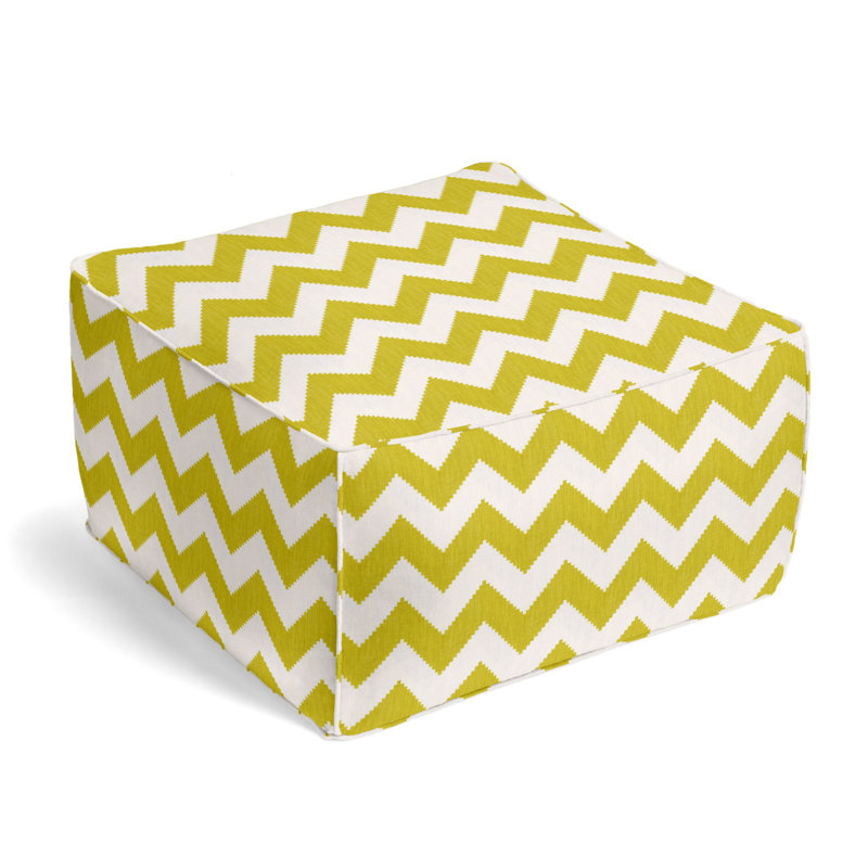 Upholstered Pouf, Linden 100% Linen