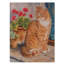 « gingembre cat on porte », reproduction de peinture à l’acrylique sur toile tendue-30363789