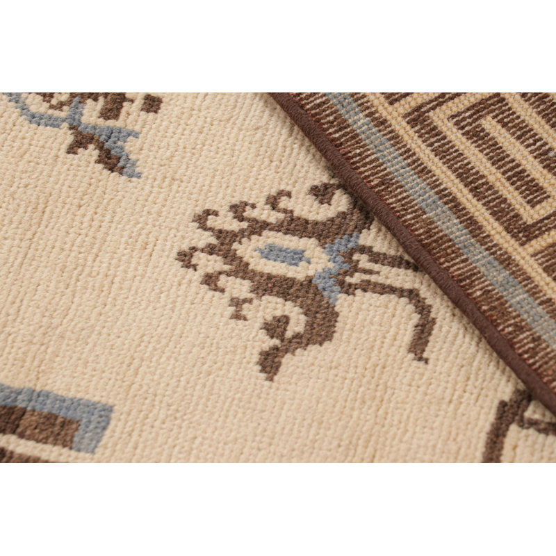 Art Deco Hand Knotted Wool Area Rug, Rectangle 5' x 8'