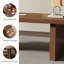 Bureau rectangulaire en bois massif noyer avec 3 tiroirs-167468937