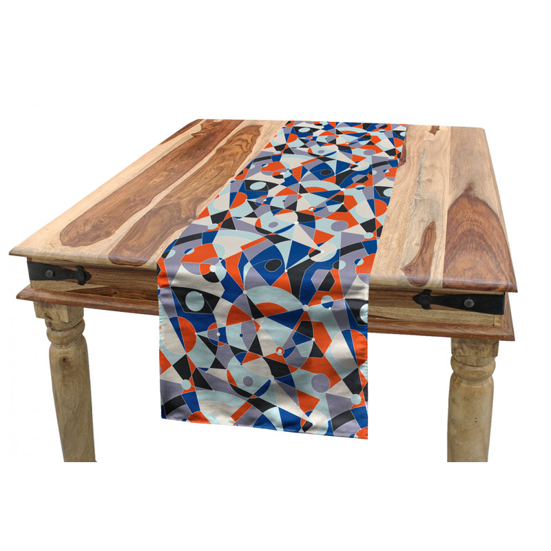 Chemin de table mid-century, 90 po x 16 po