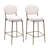 Round Bar Stool Armless Velvet Barstools With Back Set Of 2 Upholstered Counter Chair For Dining Room, Kitchen Island-1976193515