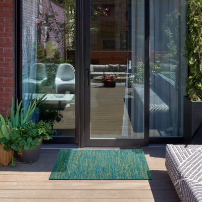 Tapis bleu / vert Nourison Essentials