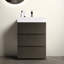 Meuble-lavabo de salle de bain 24 po - gris, grande capacité, meuble-lavabo à tiroir lisse, silencieux, rangement-948449817-948449811-948449822