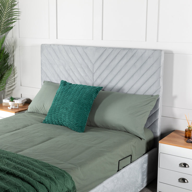 Batory Upholstered Ottoman Storage Bed with Mattress, Double (4'6)