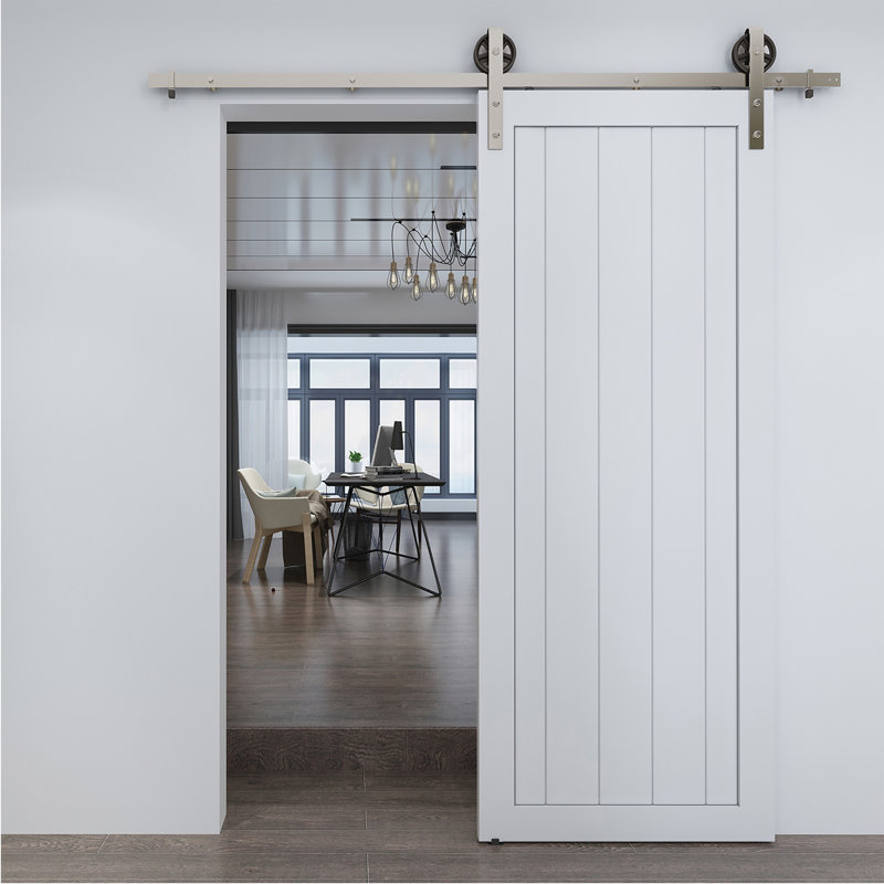 Porte de grange en bois lambrissé sans trousse de quincaillerie d’installation, 42 po x 84 po