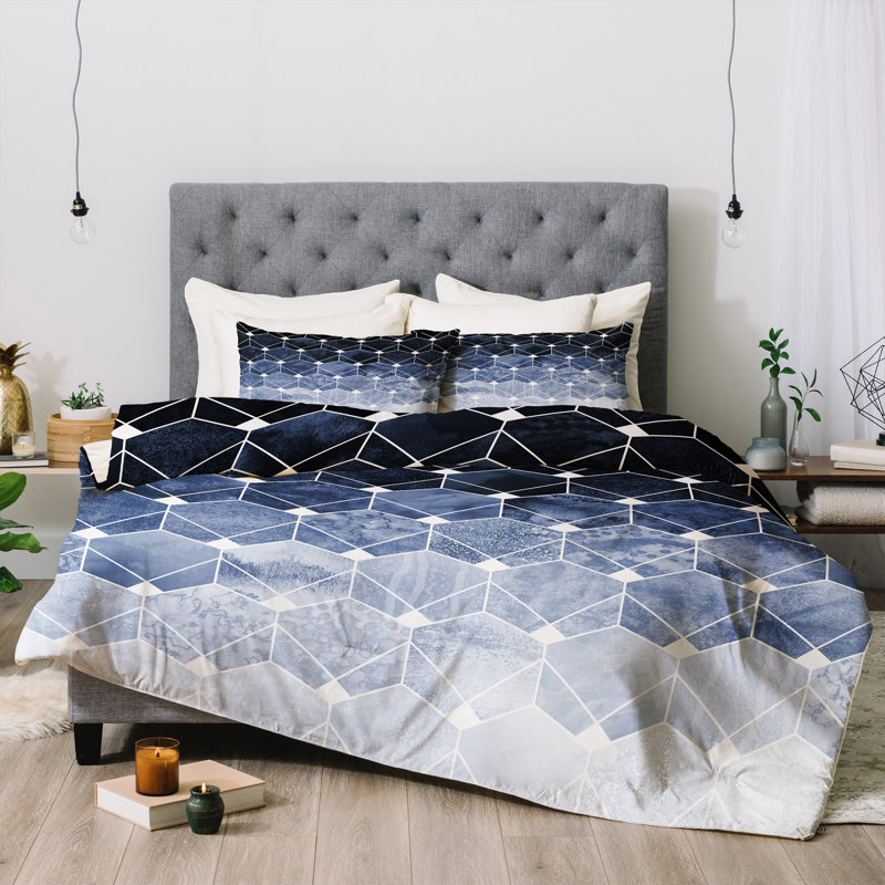 Modern & Contemporary Polyester Machine Printed Geometric Shapes Comforter, Twin Comforter + 1 Sham