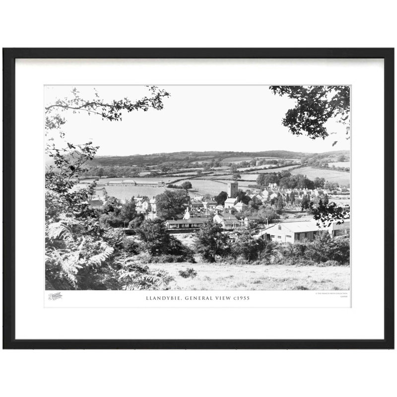 Llandybie, General View C1955 1 Piece Single Picture Frame Wall Art, 40cm H x 50cm W x 2.3cm D