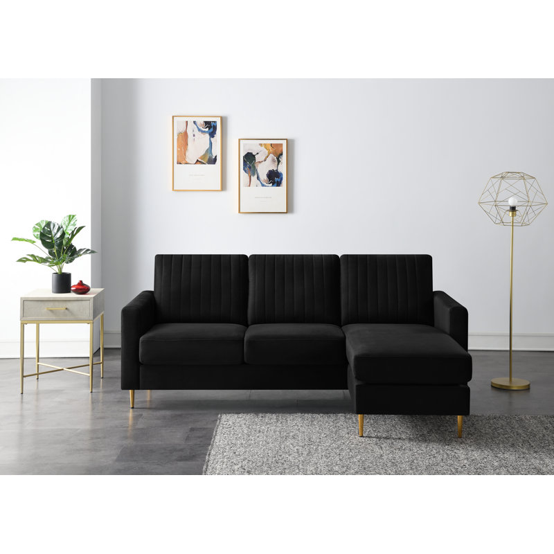 Koda Reversible Modular Corner Sofa, Black