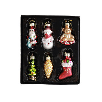Christmas Glass Ornament Set Unique Snowman And Tree Decorations For Holidays Home Decor