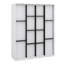 Grand lit escamotable rotatif avec tablettes de rangement dissimulées, lit mural multifonctionnel peu encombrant-889956559