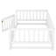 Lit simple blanc - plancher de bois de pin, plancher de clôture sécuritaire pour la construction-371836531