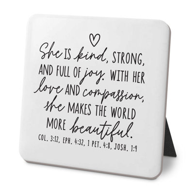 Plaque de bureau She Is Kind and Strong