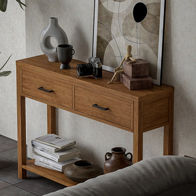 Simple retro rectangular console table