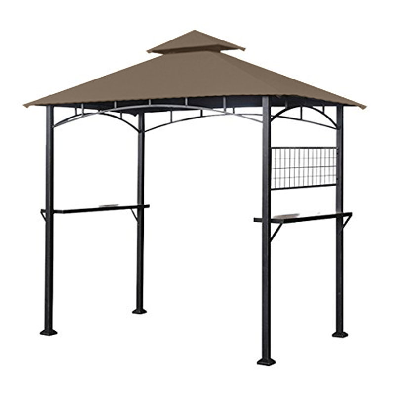 Toile de rechange pour pavillon de jardin avec barbecue, Muscade, Tissu Riplock 350