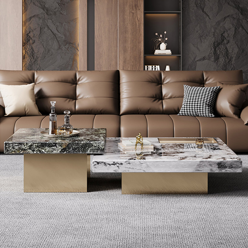 Ensemble de tables basses Light Luxury, Or