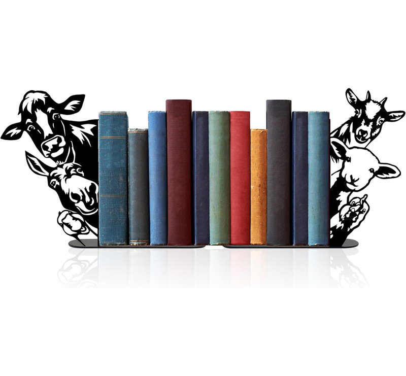 Unique Decorative Book Ends For Shelves, Cute Bookshelf Decor, Bookshelf Decorative Objects For Home Office Desk Bookshelf Decor